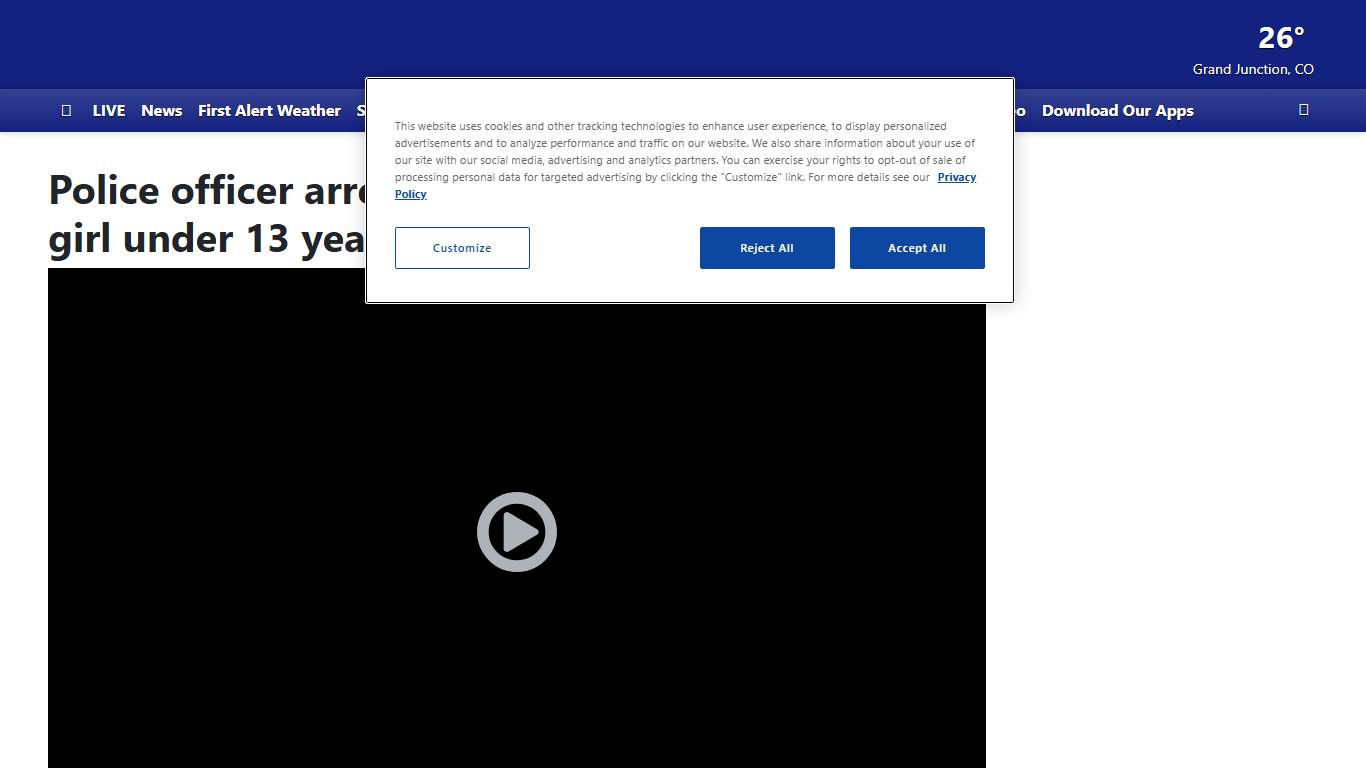 Police officer arrested on rape charge involving girl under 13 years old, investigators say